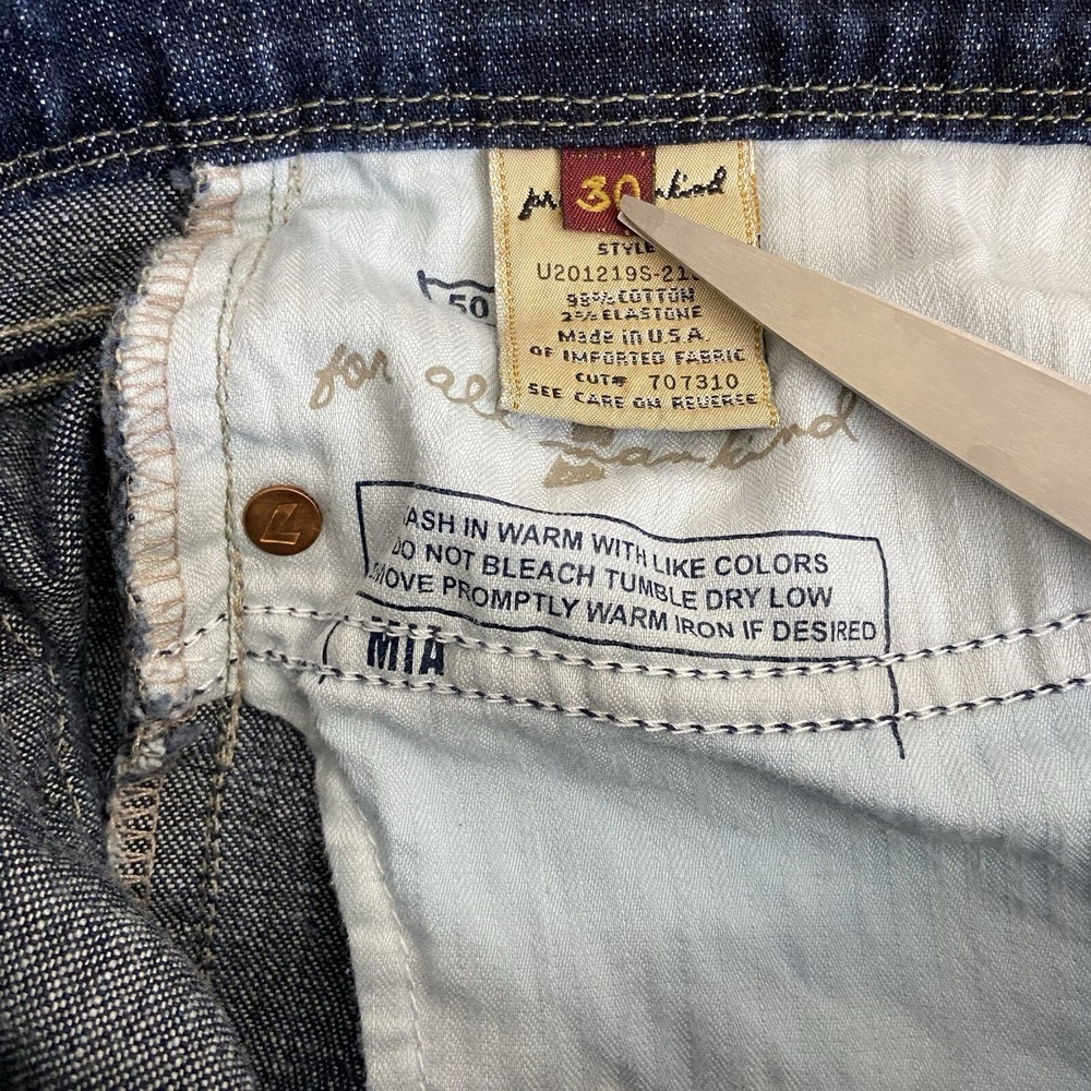 7 For All Mankind Womens Mia Crop Jeans Size 31 Read Studded Pockets Medium Wash - Picture 7 of 8